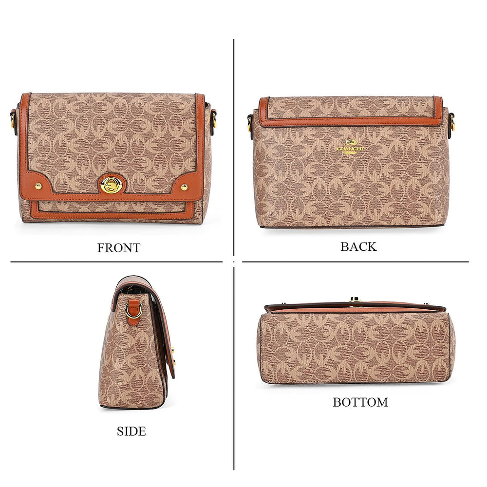 GUANCHI Crossbody Bag with Shoulder Strap - Brown