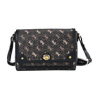Guanchi PVC Patterned Crossbody Bag (Size 25x9x17 cm) - Dark Coffee - Brown