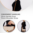 GUANCHI Crossbody Bag with Shoulder Strap - Off White & Brown