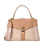GUANCHI Crossbody Bag with Handle Drop - Off White & Apricot