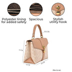GUANCHI Crossbody Bag with Handle Drop - Off White & Apricot