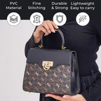GUANCHI Crossbody Bag with Handle Drop - Dark Coffee - Black