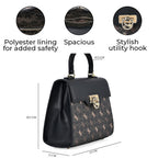 GUANCHI Crossbody Bag with Handle Drop - Dark Coffee - Black