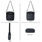 GUANCHI Oval Crossbody Bag with Shoulder Strap - Grey & Black