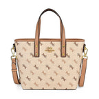 GUANCHI Oval Crossbody Bag with Handle Drop - Apricot