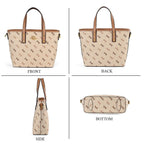 GUANCHI Oval Crossbody Bag with Handle Drop - Apricot