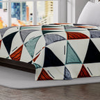 Flannel Printed Blanket (Size 200x1 cm) - Beige & Multicolor
