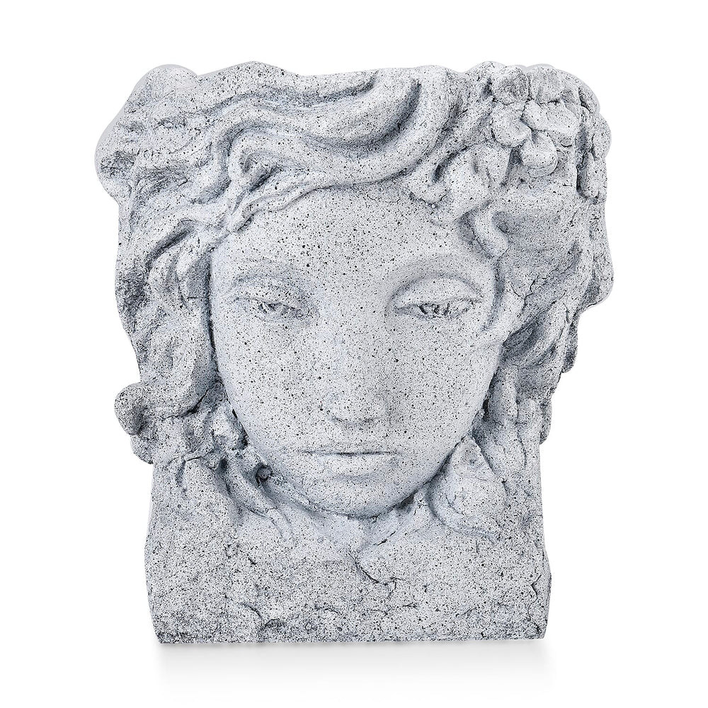 Decorative Women Head Shaped Planter - Stone texture