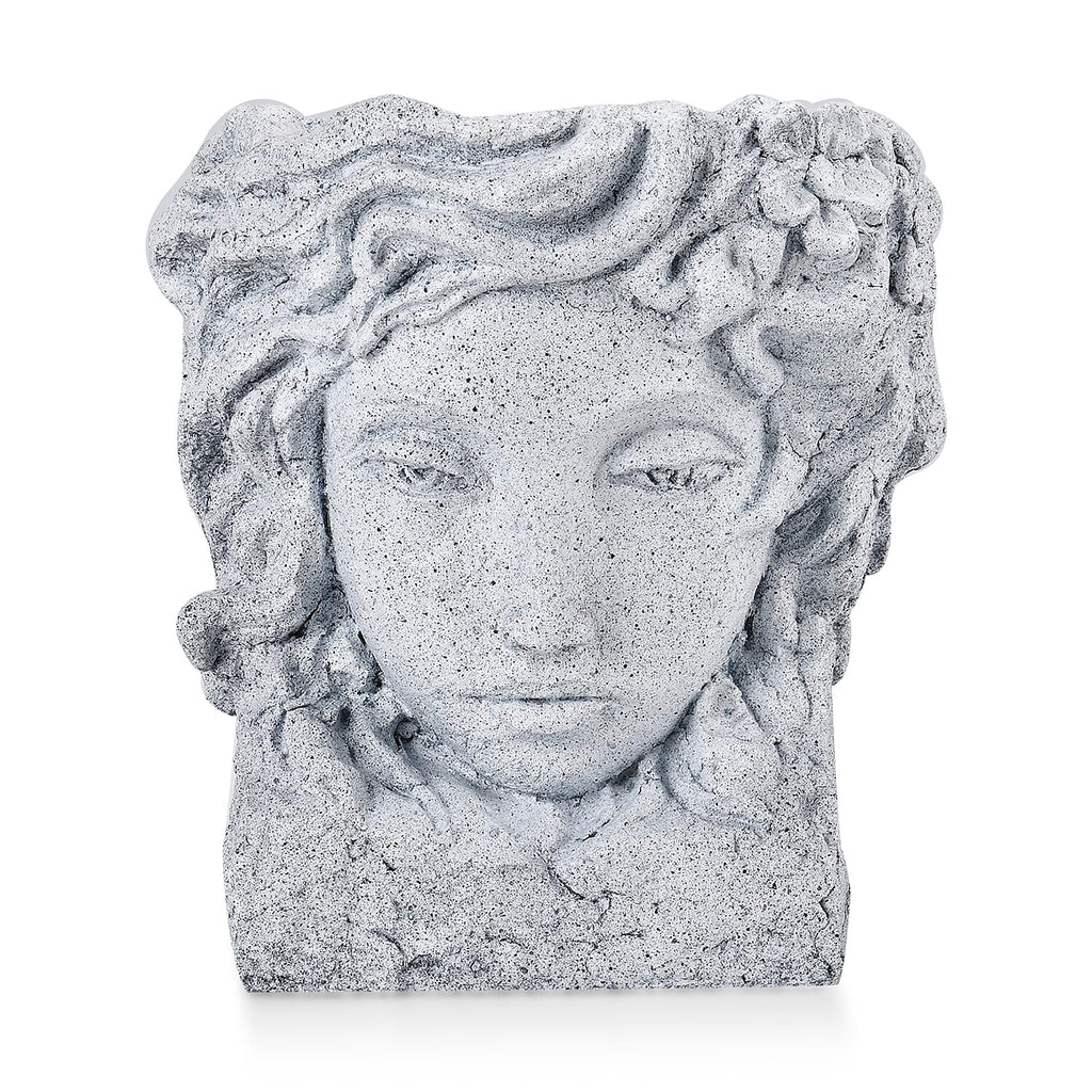 Decorative Women Head Shaped Planter - Stone texture