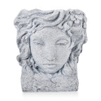 Decorative Women Head Shaped Planter - Stone texture