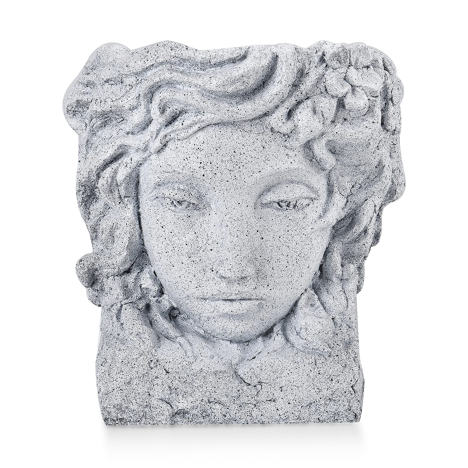 Decorative Women Head Shaped Planter - Stone texture