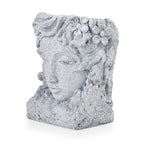 Decorative Women Head Shaped Planter - Stone texture