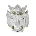 Elephant Head with Crown Statue Pot for Plants (Size  36.5x29.5x29.5cm)