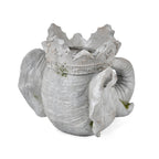 Elephant Head with Crown Statue Pot for Plants (Size  36.5x29.5x29.5cm)