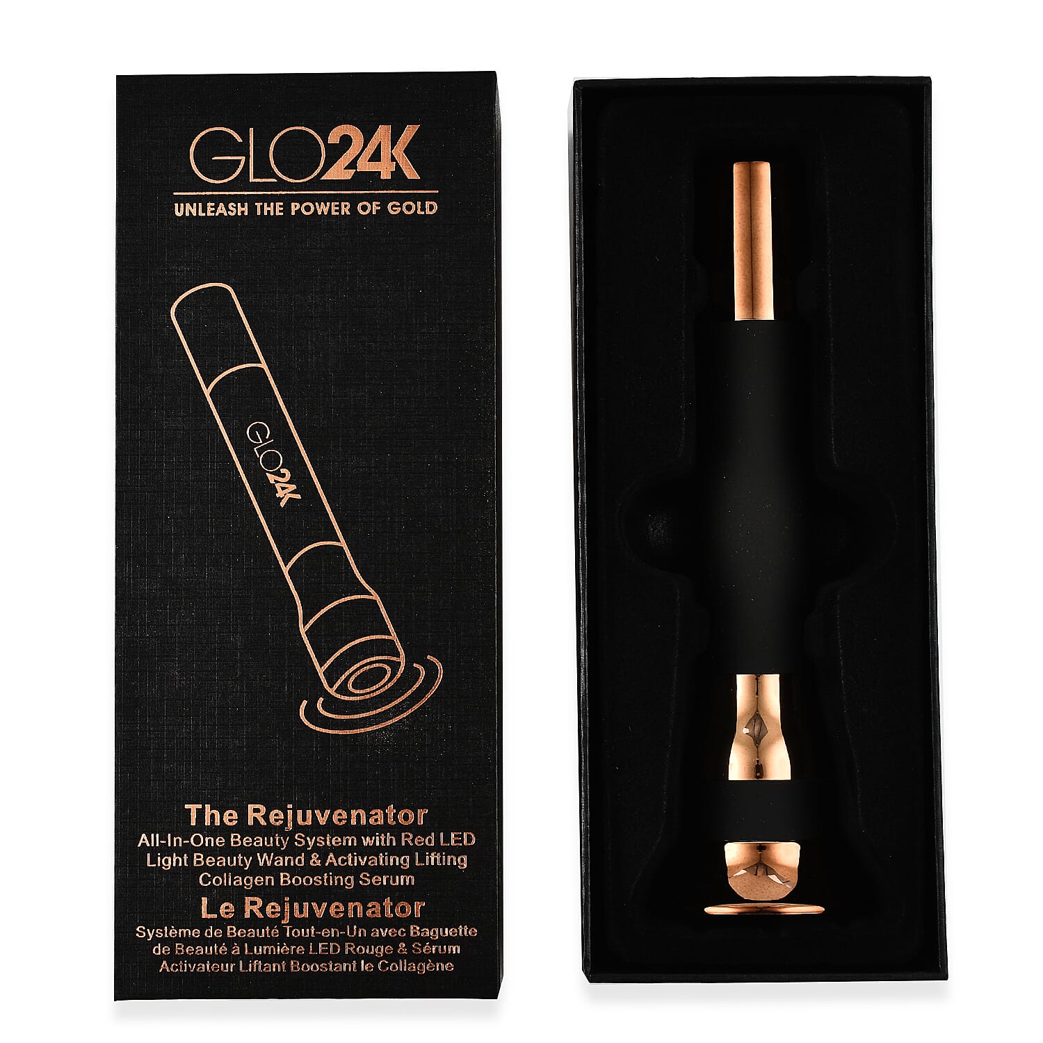 Glo24k The Rejuvenator- LED Beauty Wand - Collagen Serum