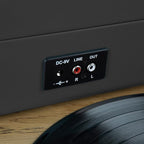 AKAI Retro Rechargeable Turntable (Plays- 33, 45 and 78RPM Vinyls) Also With Bluetooth - Black