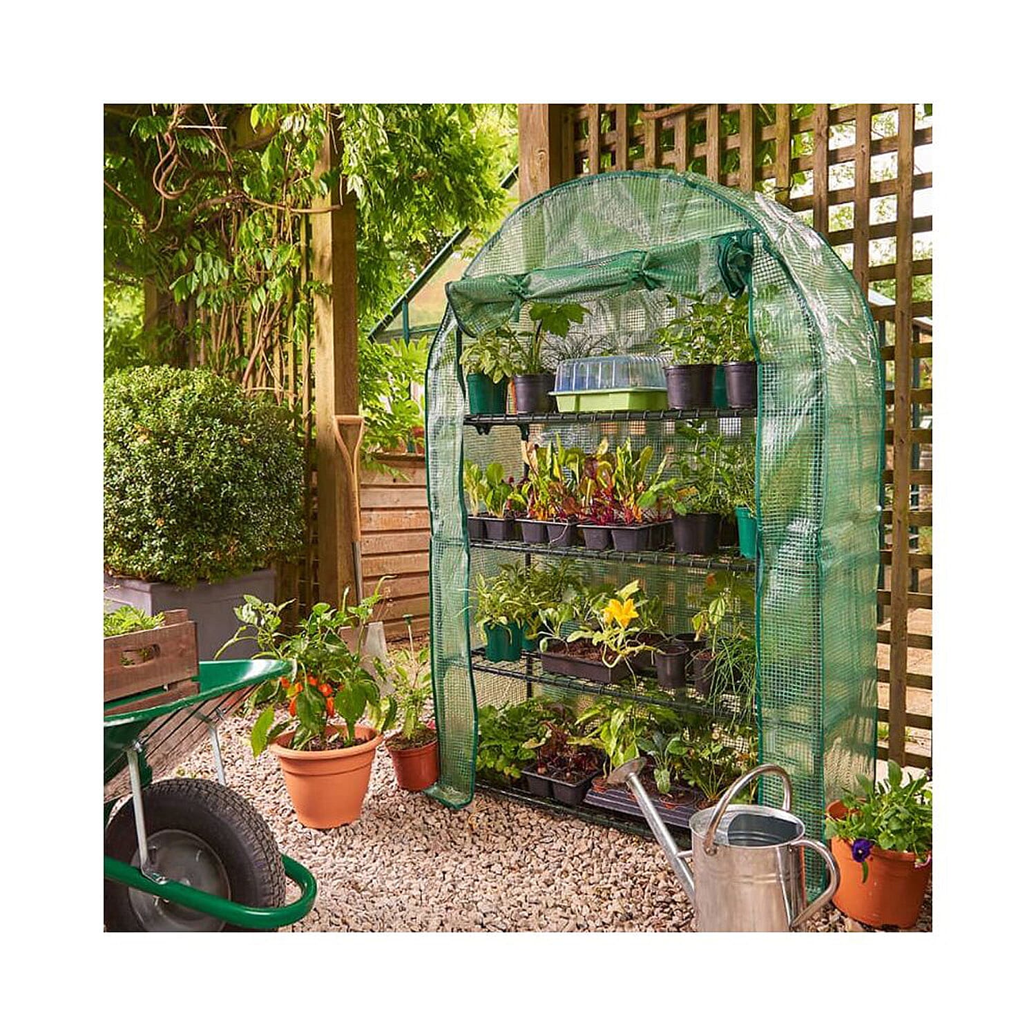 GROW IT Premium 4 Tier Extra Wide Growhouse - Green