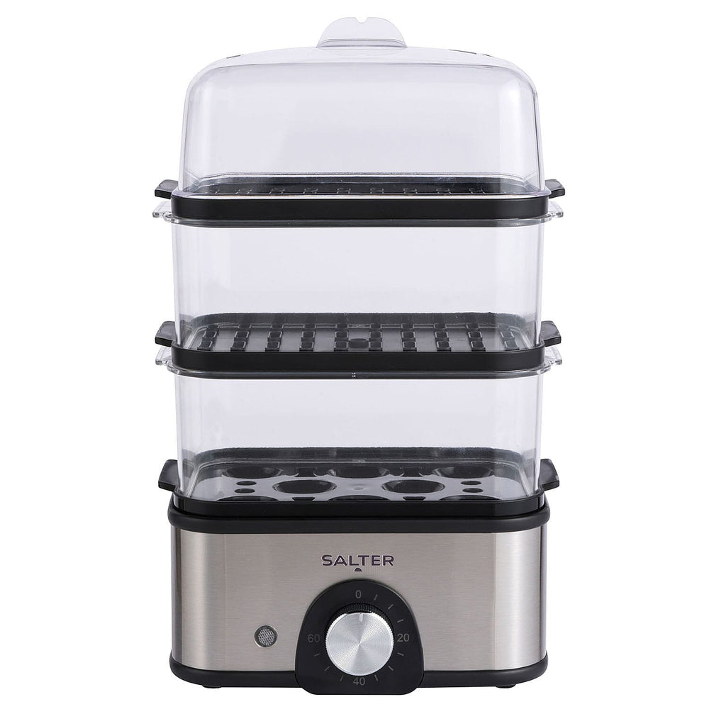 SALTER Compact 3-Tier Food Steamer (3 Steam Basketx3L)
