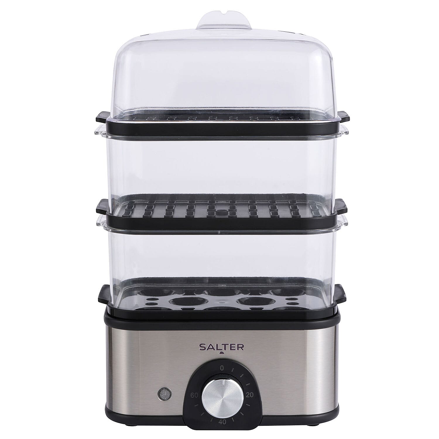 SALTER Compact 3-Tier Food Steamer (3 Steam Basketx3L)