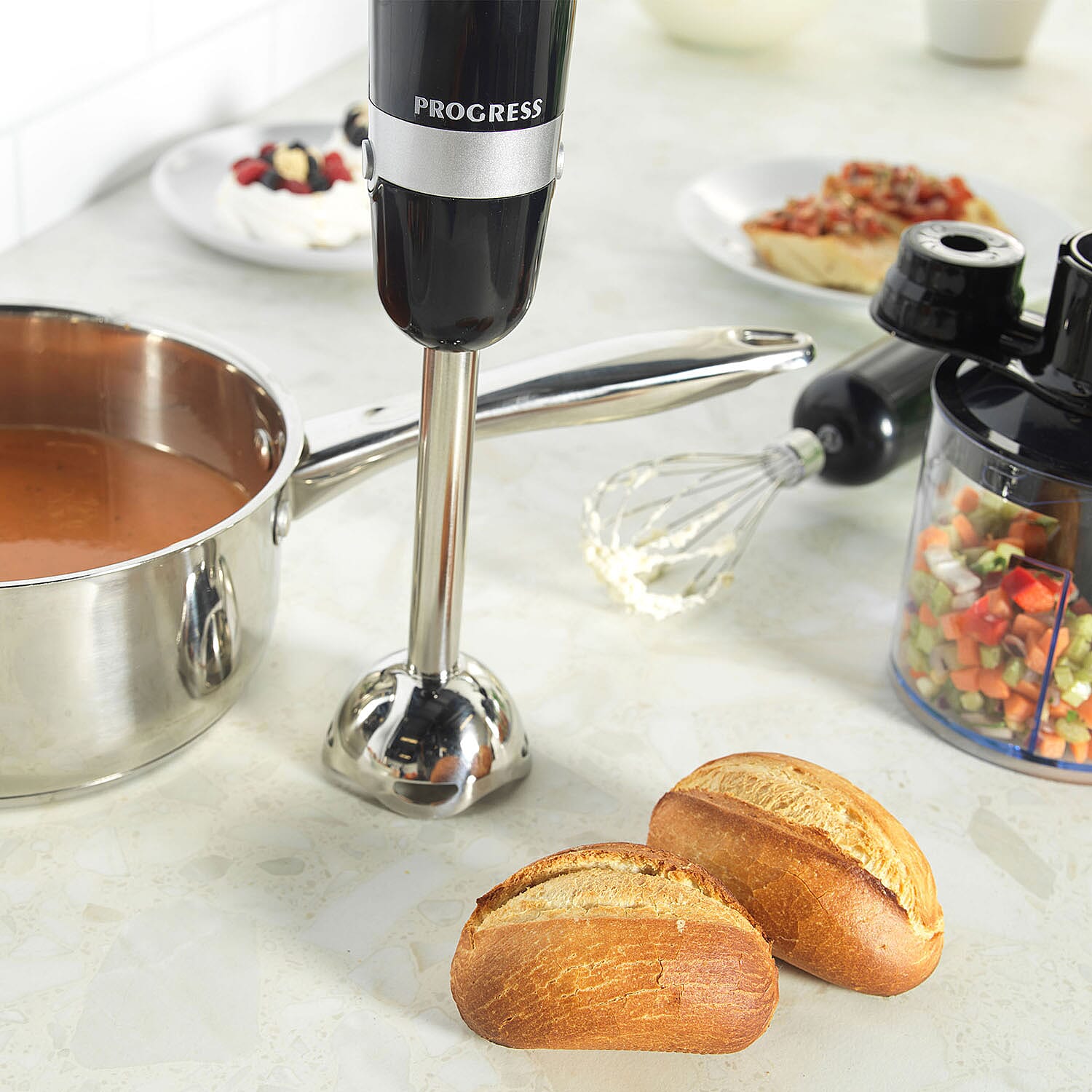 Juicer, Mixer and Attachment (Size 23x21 cm) - Black
