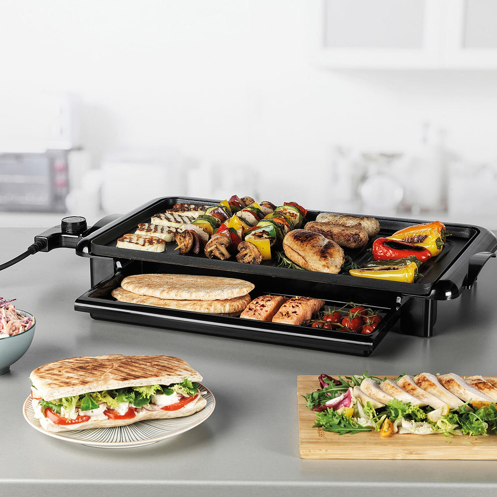 Grill Pan and Griddle (Size 33x10x60 cm) - Black