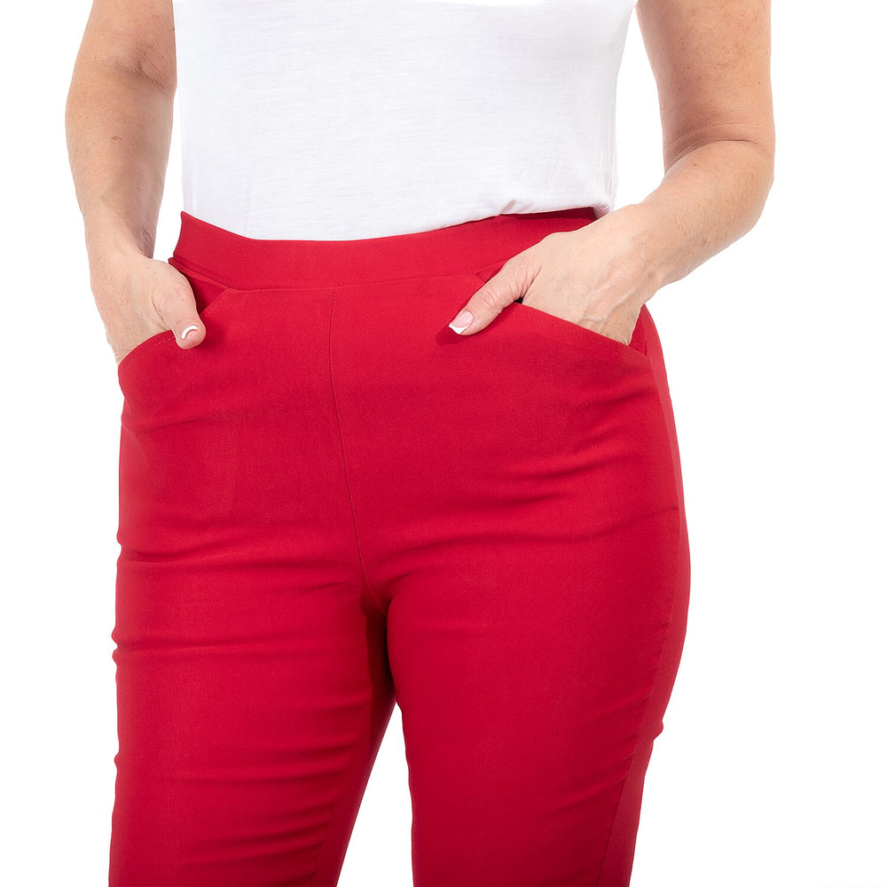 Closeout Deal - Maison Crotchet Bengaline Trouser (Size S)  - Brick Red