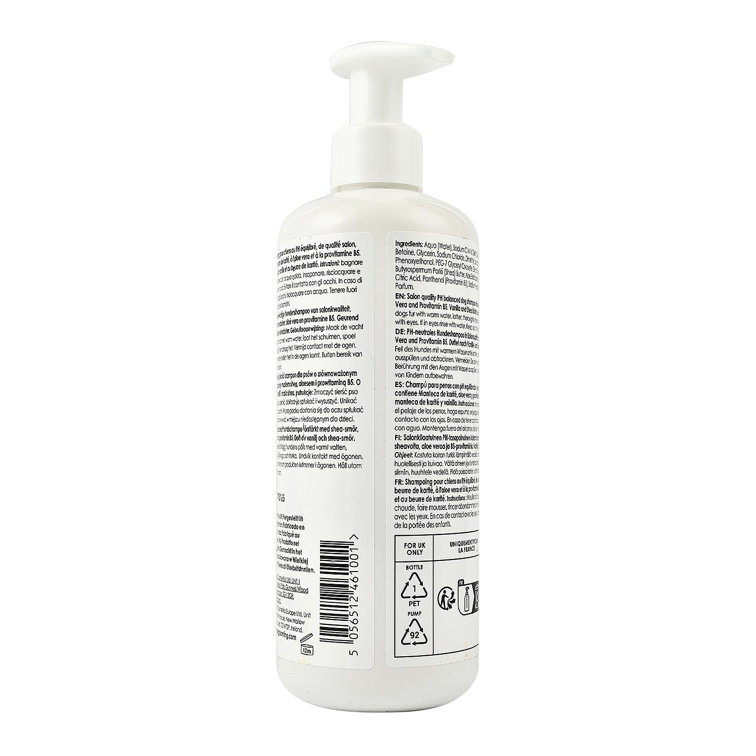 Buddy Care Vanilla - Shea Butter Dog Shampoo with Aloe - Pro Vitamin B5 - 500ml