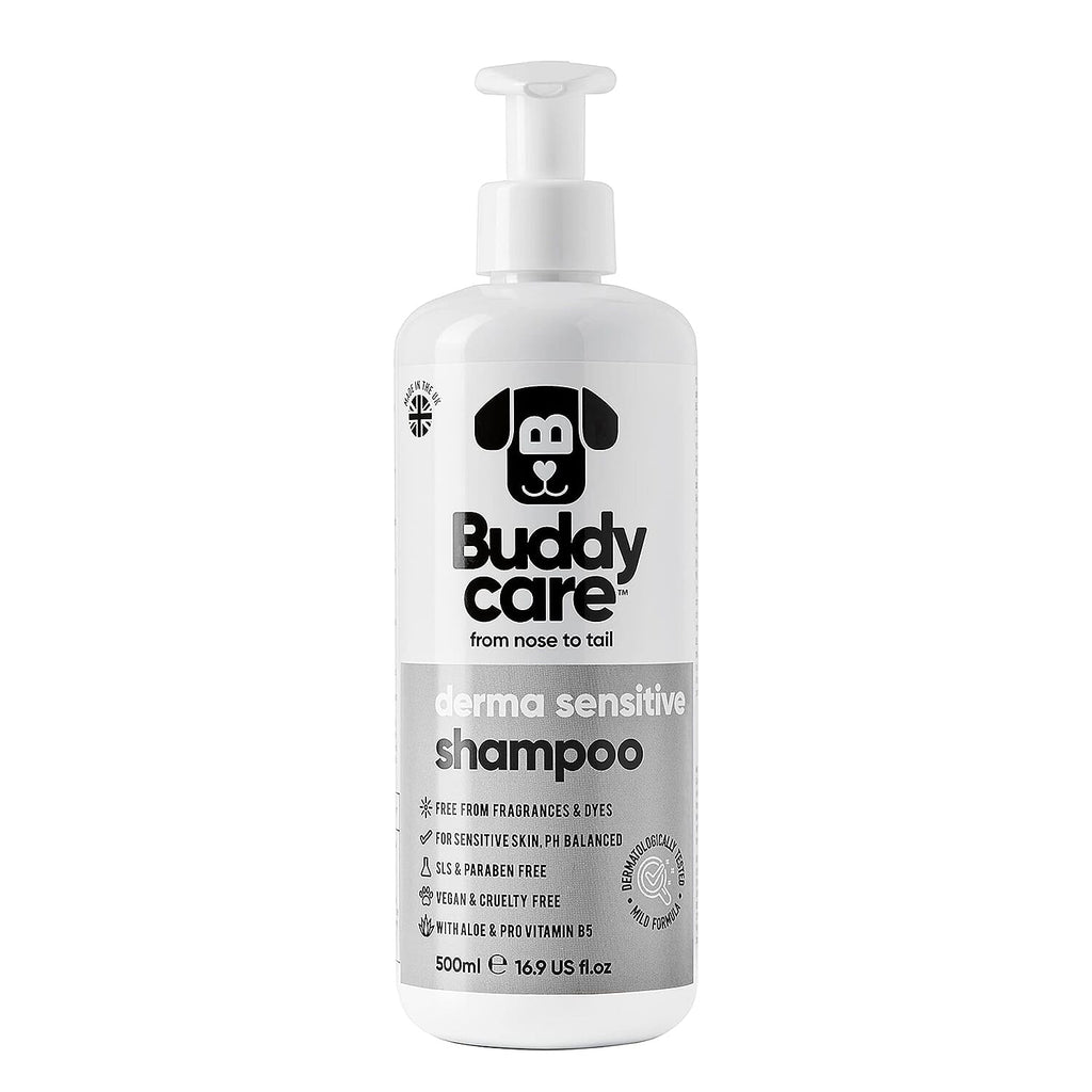 Buddy Care Derma Sensitive Skin Dog Shampoo with Aloe Vera & Pro Vitamin B5 500ml