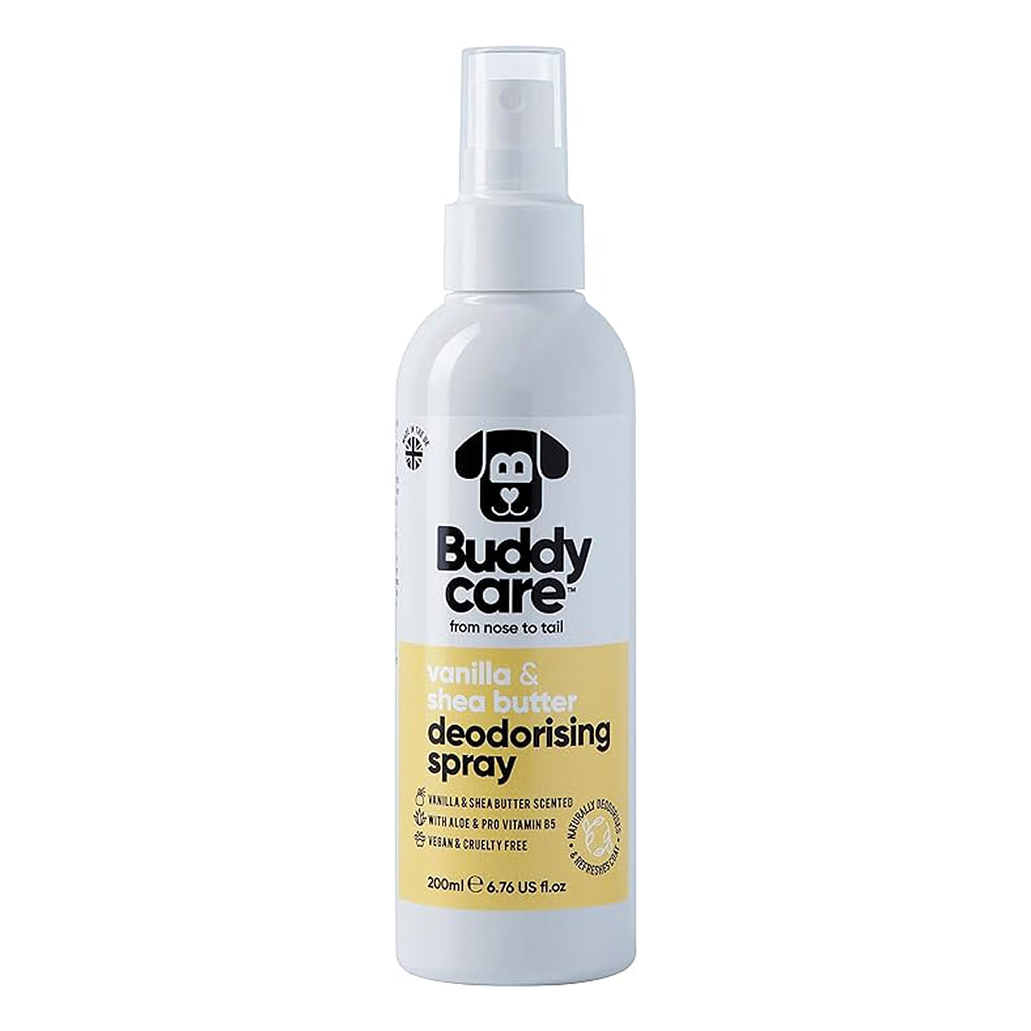 Vanilla - Shea Butter Deodorising Dog Spray with Aloe - Pro Vitamin B5 200ml