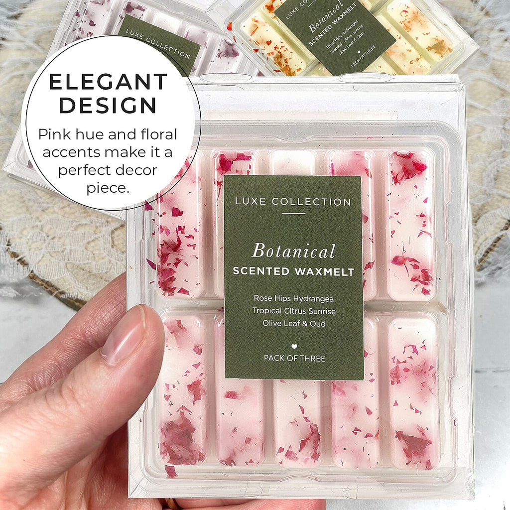 Set of 3 Botanical Wax Melts-  Infused with natural botanical extracts
