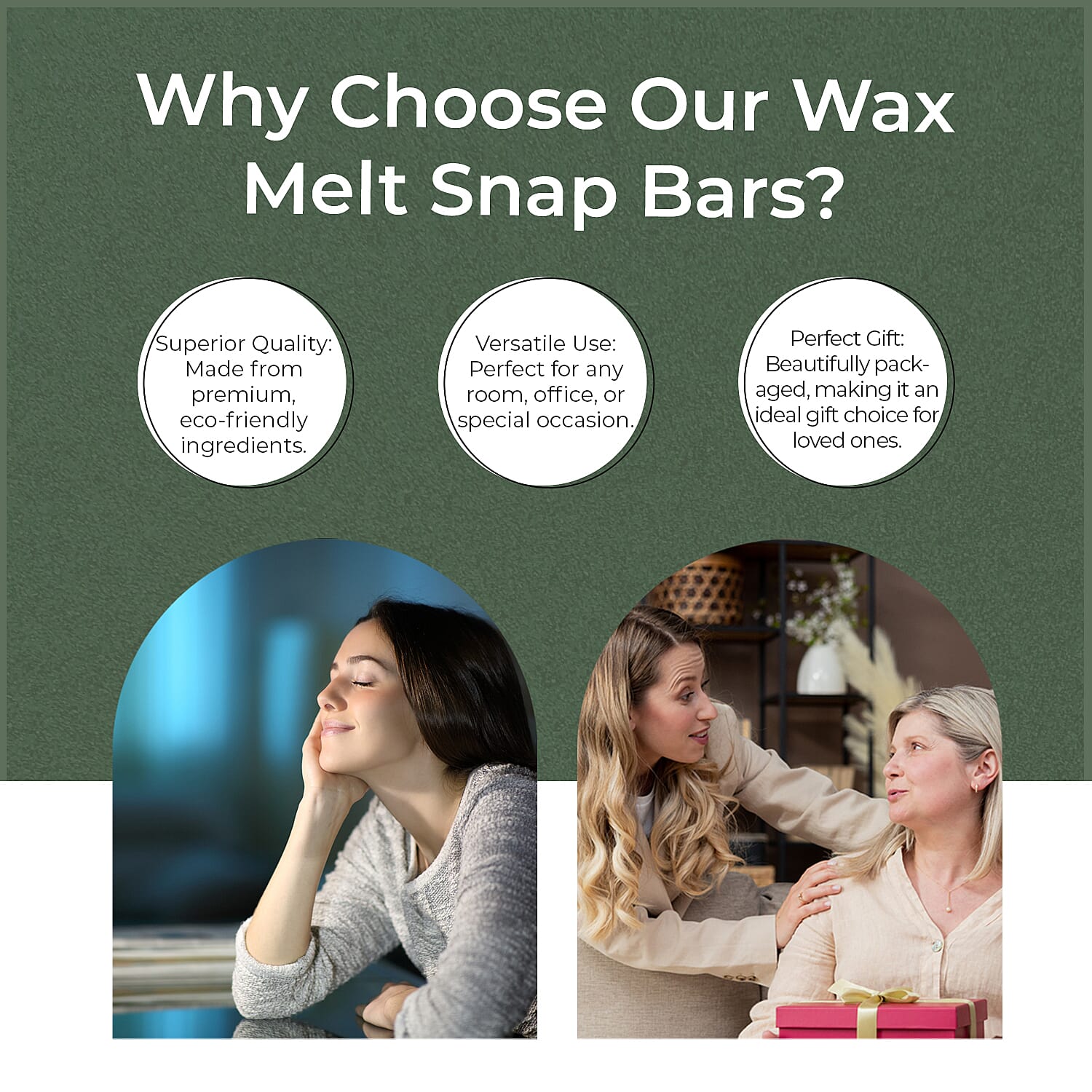 Set of 3 Botanical Wax Melts-  Infused with natural botanical extracts