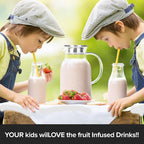 Pykal Hot - Cold Glass Jug with Lid 2L