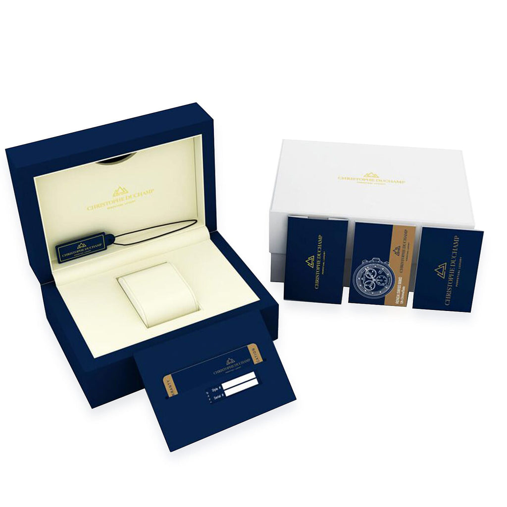 Christophe Duchamp Audace White Dial Swiss Made Automatic Movt. 5 ATM WR Watch - Gold