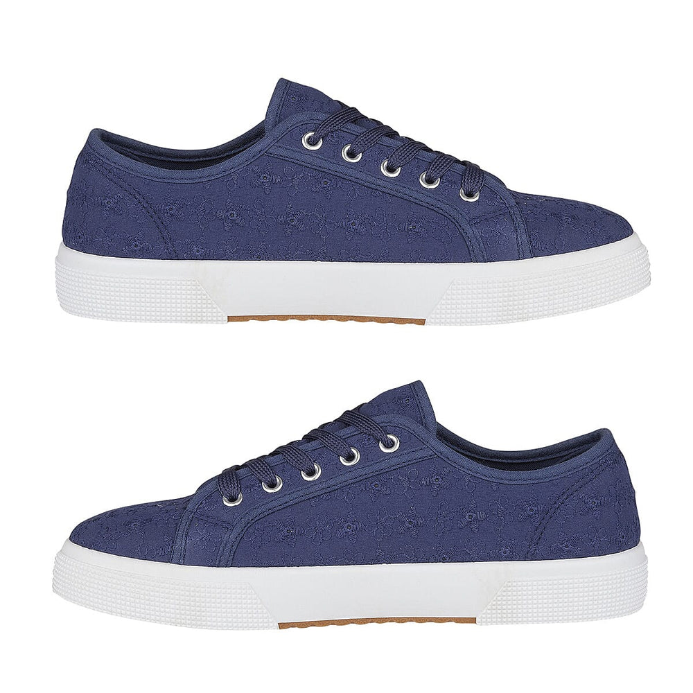 ZITA Ladies Lace-Up Sneakers (Size 3) - Navy