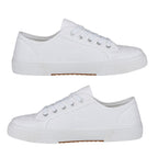 Joe - Joe ZITA Broderie Anglaise Pump on Chunky Ladies Shoe (Size 4) - White