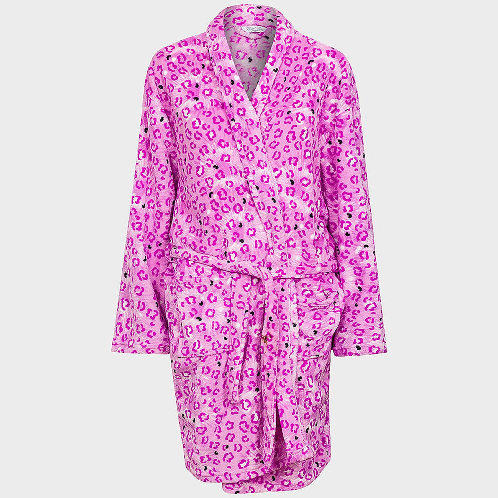 Diana Printed Dressing Gown (One Size, upto 18) - Purple