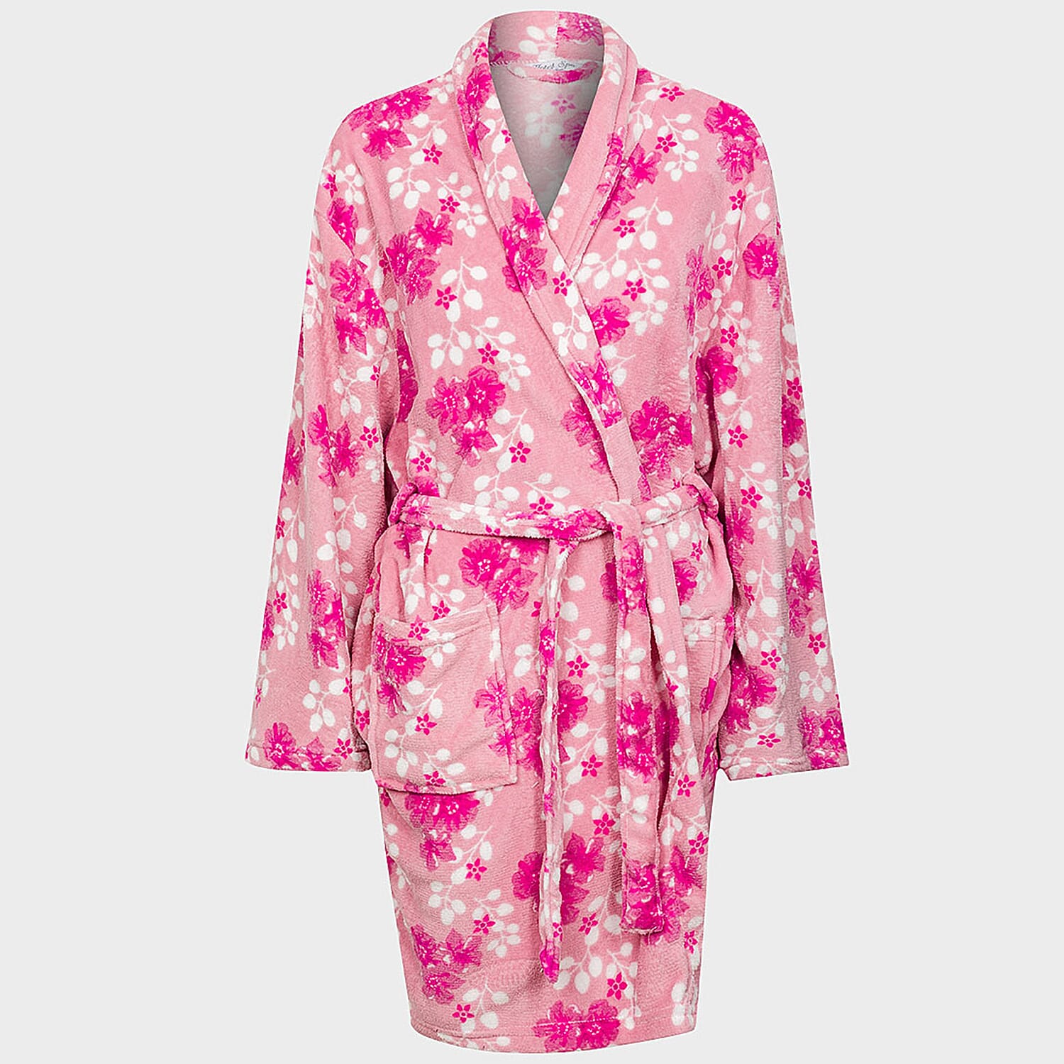 Floral Pattern Dressing Gown (One Size, upto 18) - Floral