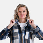 La Marey Brushed Checked Shirt (Size 12 to 14) - Dark Blue