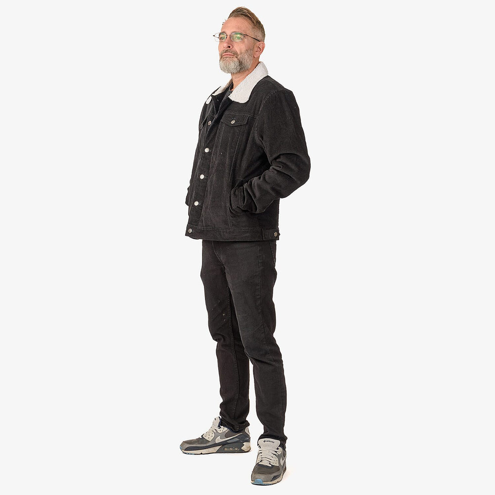 Threadbare Men’s Borg-Lined Corduroy Jacket – 100% Cotton Winter Layer