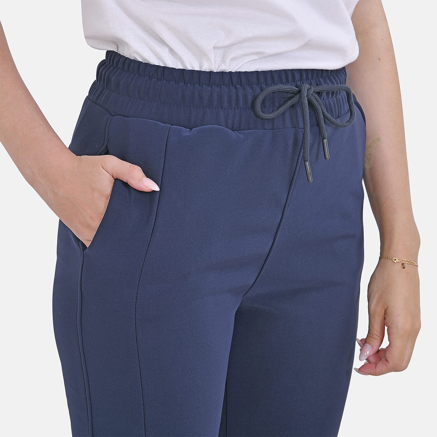 La Marey Elastic Waist Trouser (Size S) - Navy