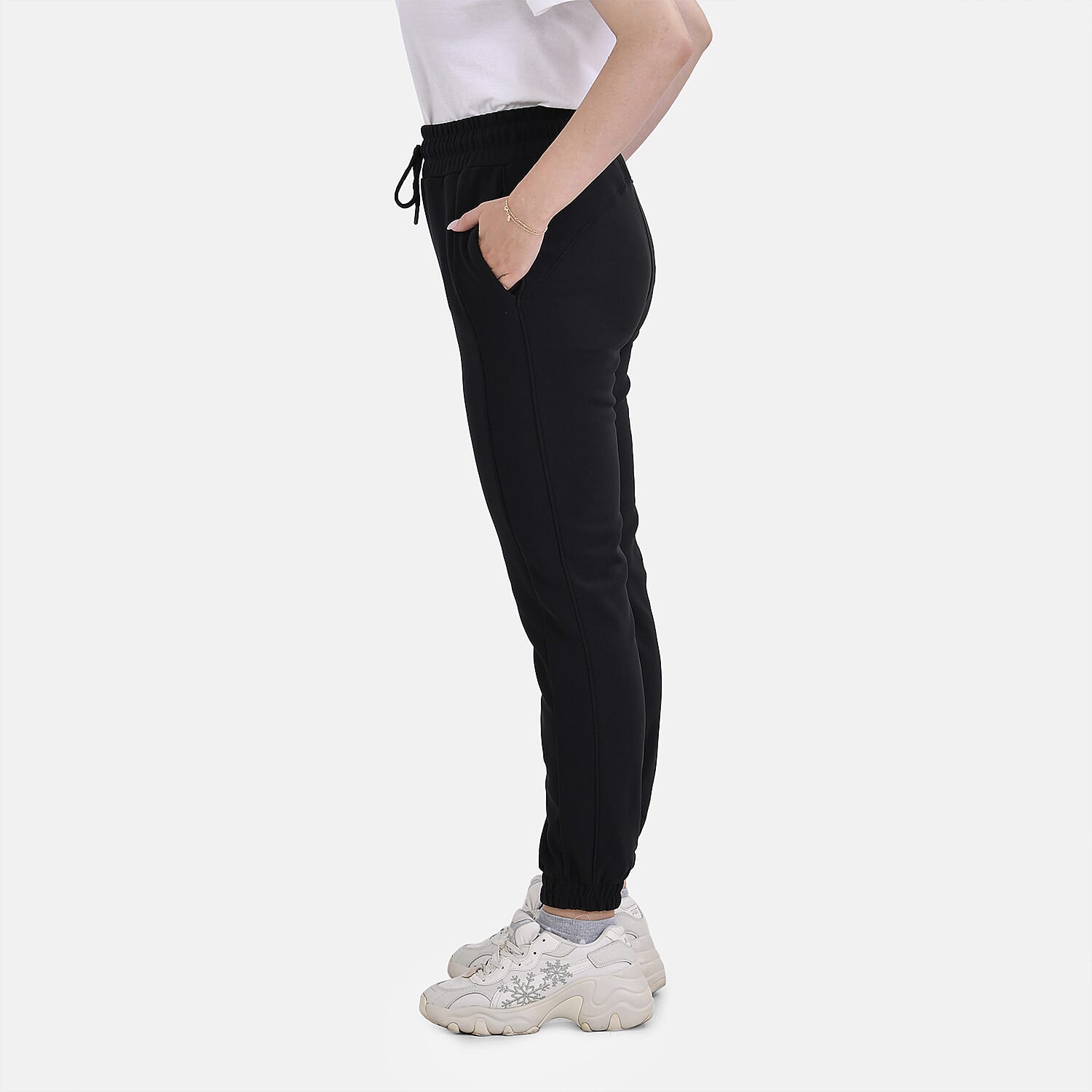 La Marey Elasticated Waist Joggers - Black