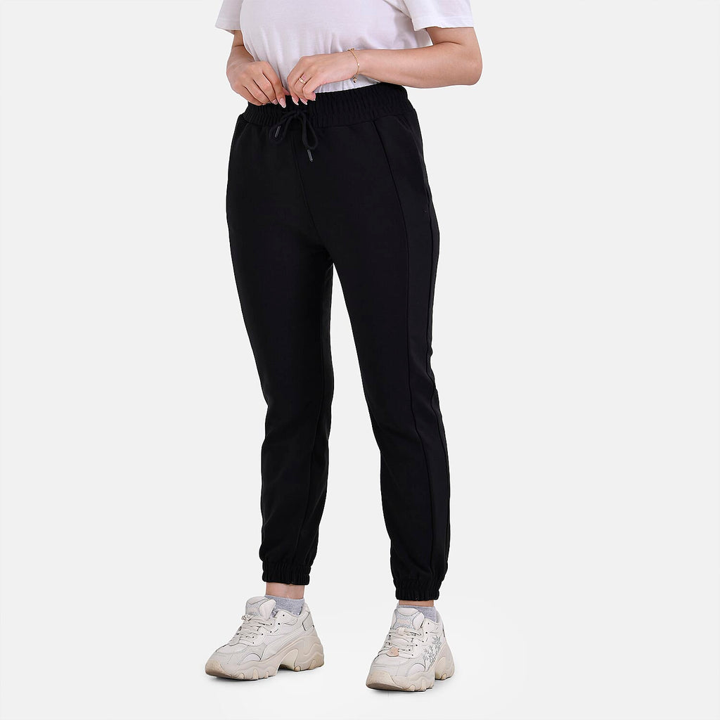 La Marey Elasticated Waist Joggers - Black