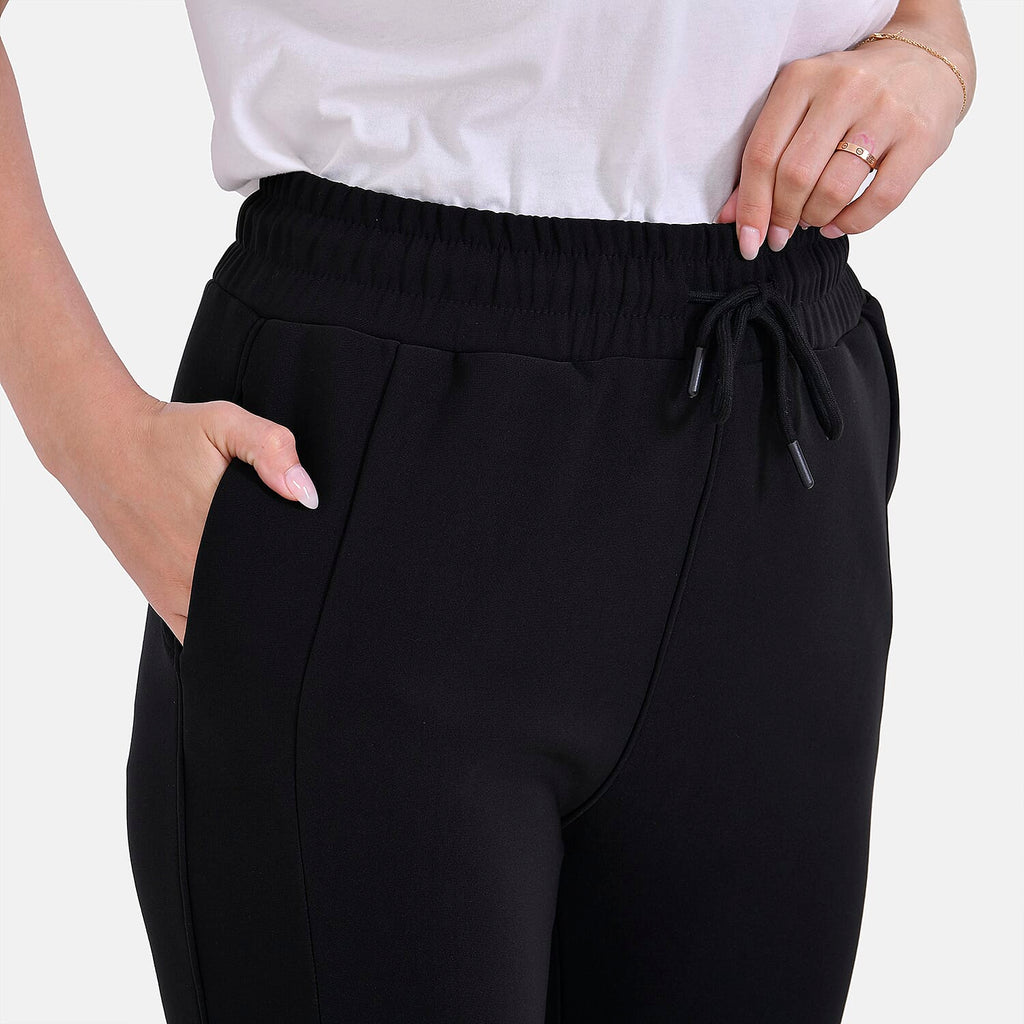 La Marey Elasticated Waist Joggers - Black