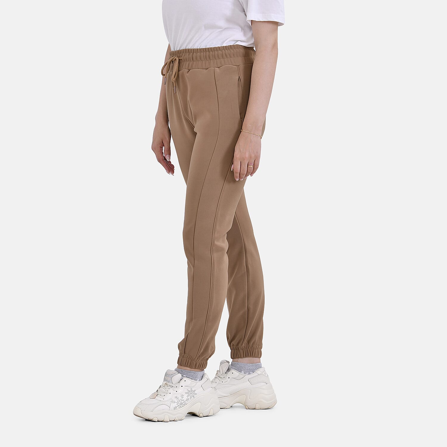 La Marey Polyester Joggers  - Camel