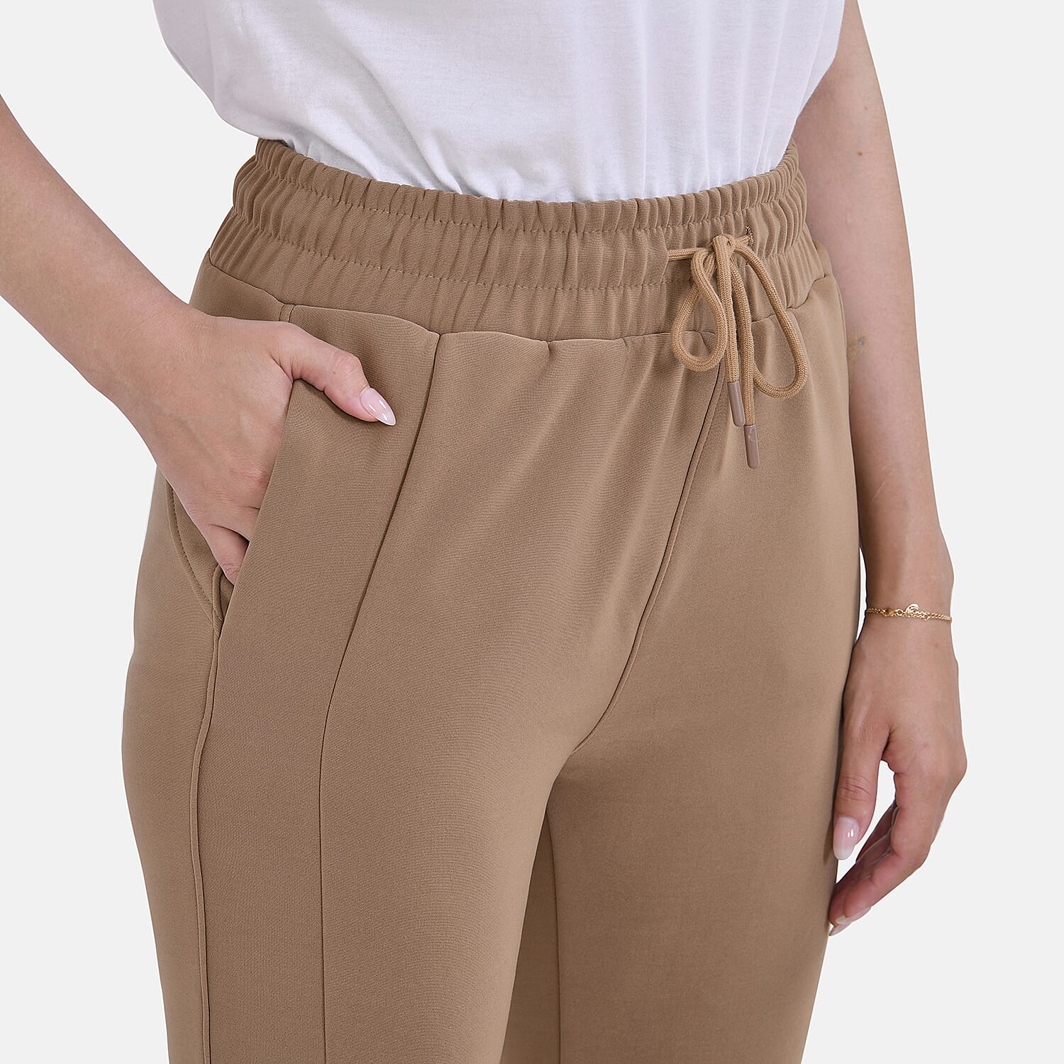 La Marey Polyester Joggers  - Camel