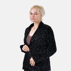 La Marey Sequin Blazer (Size S, 8 -10) - Black
