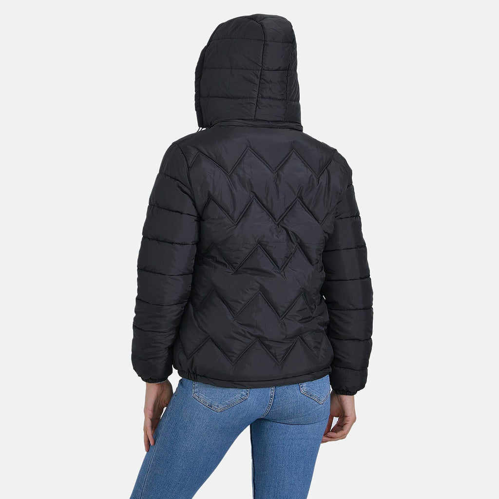 La Marey Lightning-Patterned Jacket (Size 24 to 26) - Black