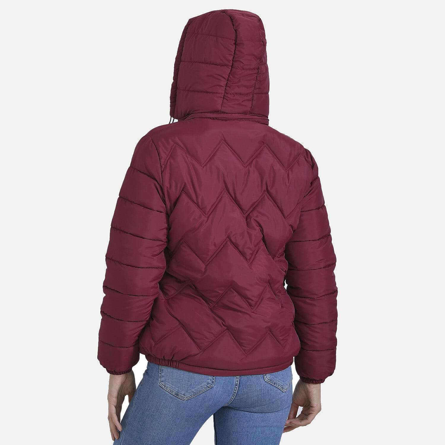 La Marey Short Lightning-Patterned Jacket (Size XXL) - Red