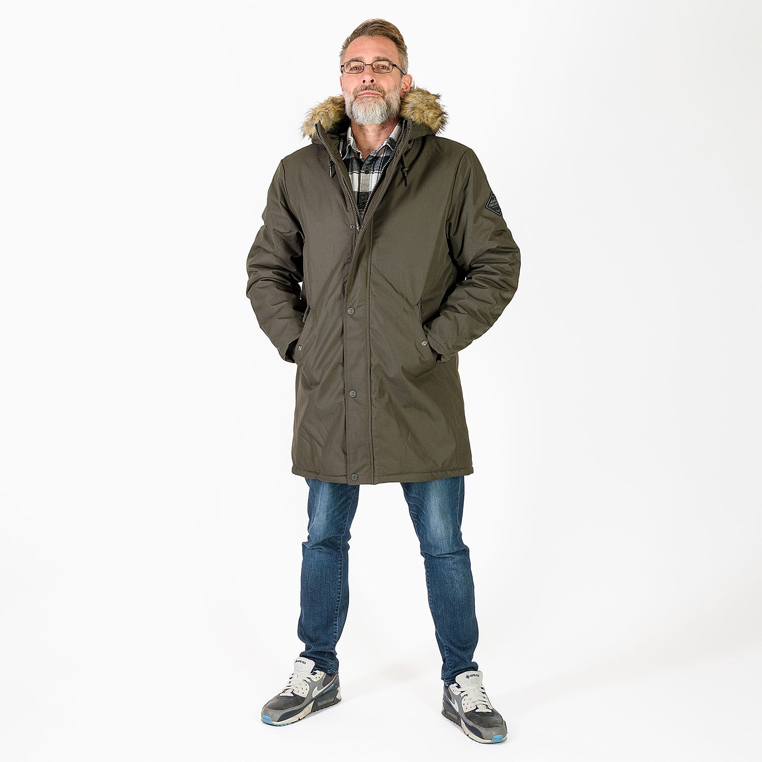 Threadbare Polyester Woven Jacket (Size 1x1 cm) - Khaki