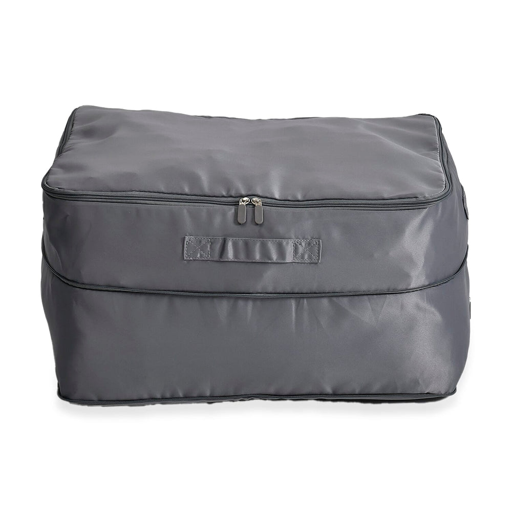 Satin Compressed Storage Bag with Zipper (52x42x30cm) - Grey